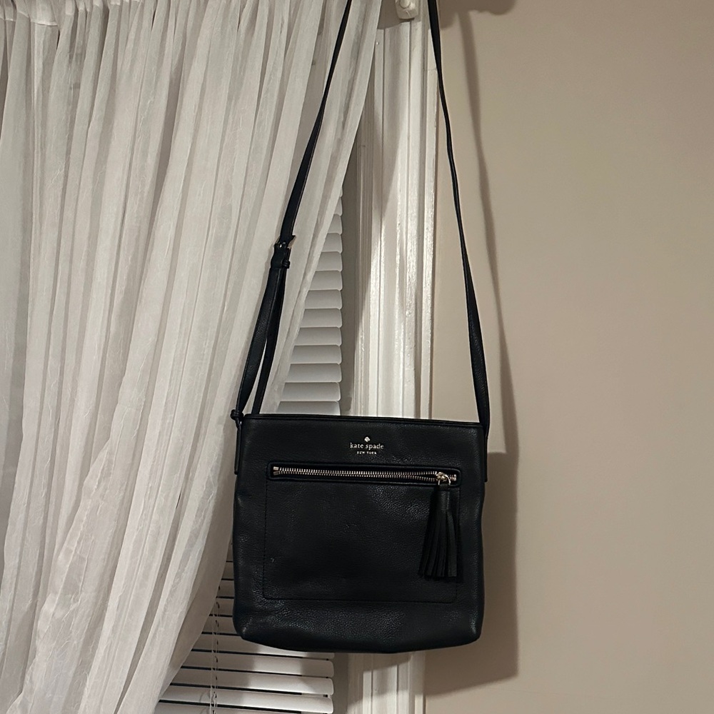 Kate Spade Black Crossbody Bag with Tassel